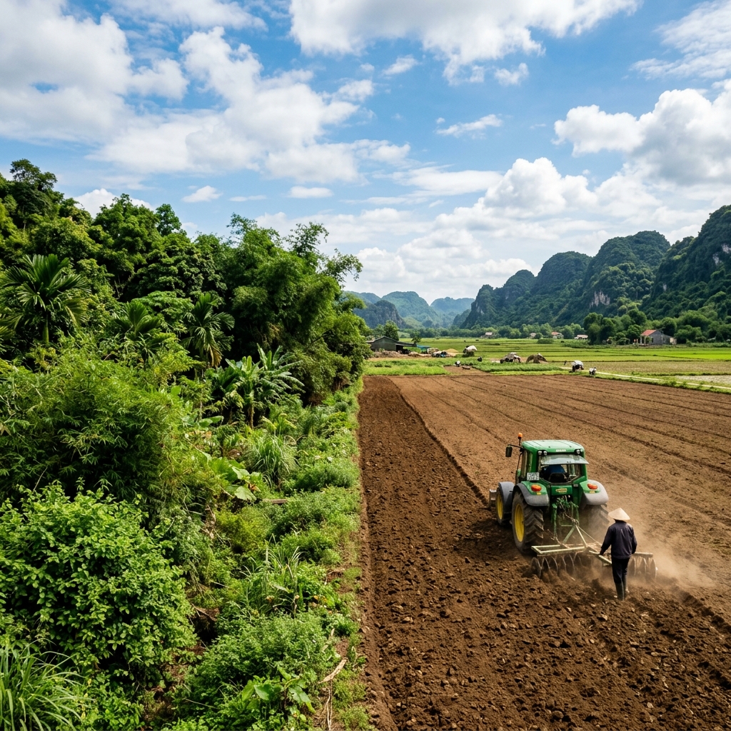 Cánh đồng nông sản canh tác Happy & Smile